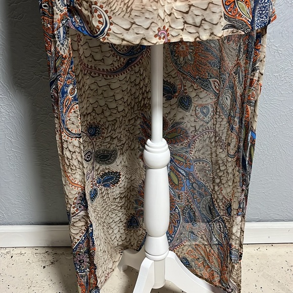 INA Fashion High Low Tie Waist Long Sleeve Dress NWT Small - Picture 6 of 11